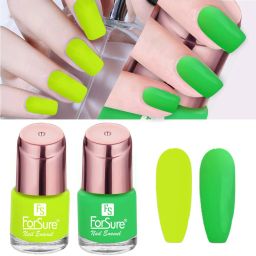Glossy Finish Nail Polish With Quick Dry Formula Combo of 2 Neon Lime, Parrot Green-image-17