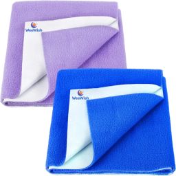 Waterproof, Cotton, Fleece Dry Sheet, Reusable & Washable, (MEDIUM) - PACK OF 2-image-99