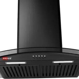 Sleek BK 60cm, 1250 CMH Suction , 7 Yrs Motor Warranty, Baffle Filters , Wall Mounted Black 1250 CMH Chimney-image-55