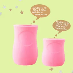 Glass Feeding Bottle Silicone Cover for Wide Neck/Avent Feeder(125ml-260ml)-28