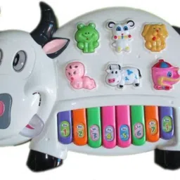 Deep Lights & Music Baby Cow Educational Interactive Piano (White)-18