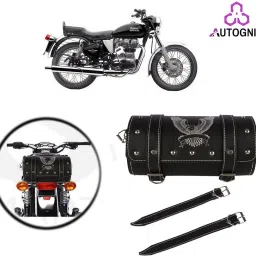 Saddle Bag Black Leatherette Motorbike Saddlebag-19