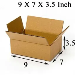 Corrugated Cardboard, Craft Paper, Paper Square Box Packaging Material, 9x7x3.5 Inch Packaging Box-image-81