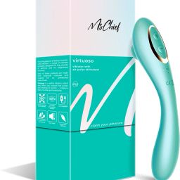 Mschief Virtuoso with Air Pulse Stimulator Vibrator | 12 Speeds & 10 Frequencies | Waterproof Massager-image-1