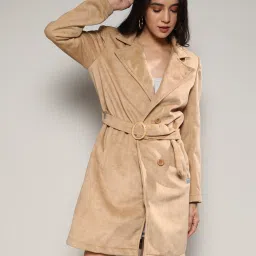 Suede Solid Coat For Women-image-46