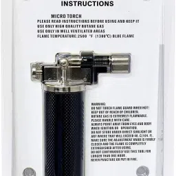s r enterprise Pocket Hand Butane Gas Micro Torch Hot Jet Flame Refillable Gold Silver 2 W Temperature Controlled image 3