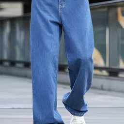 angerhood Men Relaxed Fit Mid Rise Blue Jeans-picture-14