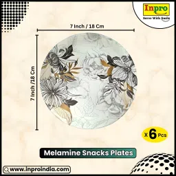 inpro Serve Snacks in Style with our Melamine Plates Addition to Your Dinner! Half Plate image 2