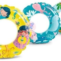 Transparent Print 24In Inflatable Swimming Rings Floater for Summer Fun |Swimming Ring Tube for Kids Boys,Girls|Circle Float Swim Tube for Pool Party, Lake, Beach (Pack of 1) Swim Floatation Belt-5