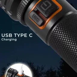 dazzel flex Rechargeable Torch Emergency Light With 4 Mode Light Type C Fast Charging Torch image 3