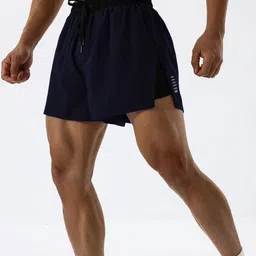 culish Solid Men Dark Blue Gym Shorts-picture-29