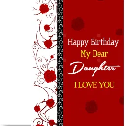 Happy Birthday My Dear Daughter Greeting Card Greeting Card-picture-12