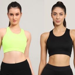 Pack of 2 Women Sports Non Padded Bra-image-12
