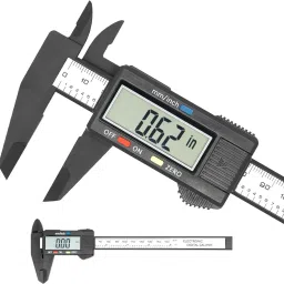 50mm/6Inch Lcd Digital Electronic Carbon Fiber Vernier Caliper Gauge Micrometer Digital vernier caliper150mm inch and Millimeter Conversion LCD displays screen Digital Caliper-31