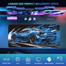 Gyanvi Large Rubber Base Desk Mat, Anti-Slip Keyboard Pad, Large Cheat Sheet Mouse Pad Mousepad image 3