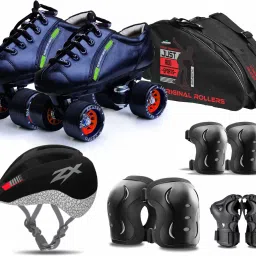 Drift Pro Quad Skate Combo (Size-5 UK (Age 11-12 yrs ,25CMS) Skating Kit-picture-20