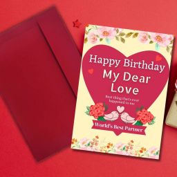 Husband Wife Lover Boyfriend Girlfriend Birthday Printed Greeting Card-image-30
