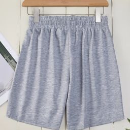 Solid Women Grey Regular Shorts-image-2