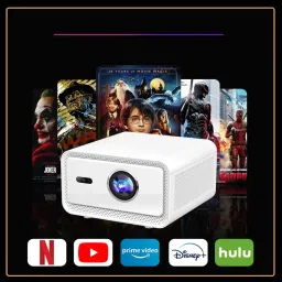 AUN Legend Smart Projector 4K Ultra HD Support, 24000lm, 1080p, Auto(Focus+Keystone) (24000 lm / Wireless / Remote Controller) Portable Projector image 5
