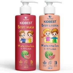Kidbest Body Lotion (500ml) + Kidbest Bodywash (500ml) for Kids | Combo Set-10