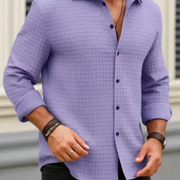 Men Regular Fit Solid Slim Collar Casual Shirt-picture-14
