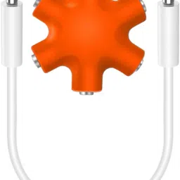 Gabbar Orange Orange 6 -Port Rockstar Multi Headphone 3.5mm Audio Splitter Phone Converter (Android, iOS) Phone Converter-image-26
