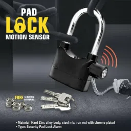 Sheling Anti Theft System Security Pad Lock with Burglar Smart Alarm Siren Motion Sensor Alarm Lock-A72 Multipurpose Alarm Clock With Anti Theft And Louder Siern Quality (AL-172) image 3