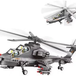 Helicopter Gunship Building Blocks Toy-image-26