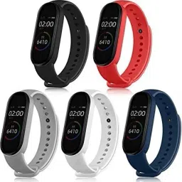 Asotai Adjustable Xiaomi Mi Band 5 &Mi Band 6 Watch Strap Silicone Set of 5(Only strap) Smart Band Strap-picture-13