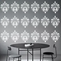 priyankadecor WALL PAINTING FOR STENCIL DESIGN WITH COMBO SIZE, (16 INCH X 24 INCH ) WITH FLORAL PATTERN STENCIL WALL DESIGNS FOR ROOMS, CRAFT, CEILING AND HALLS. Stencil image 2