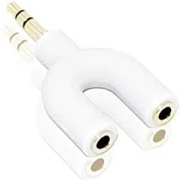 SANNO WORLD White White NICE U Shape 3.5mm Male to Dual Female Audio Earphone Headphone Splitter Phone Converter Phone Converter-image-18