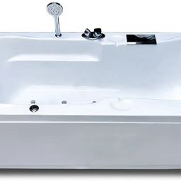 Rex 5.5 Feet Acrylic with Bubble Bath and Filler System - White Free-standing Bathtub-30