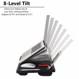 JD FRESH Adjustable Multi-Angle Portable Laptop Stand for Desk with Mobile with Mouse pad Laptop raisers Computer Accessories Laptop Holder for Desk Laptop Stand image 3