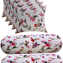 Microfibre Floral Bolster Pack of 7-image-48
