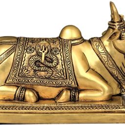 Brass Nandi Bull Idol for Home Temple/ Brisabh Nandi Idol for /Shiv Nandi Puja Decorative Showpiece - 7 cm-image-87