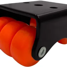 Six Wheel Caster Orange Pack of 4 Caster Wheels , For Table Trolley Bed Etc Swivel Furniture Caster-22