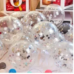 Solid WHITE CONFETTI Balloon For Decoration Balloon-17