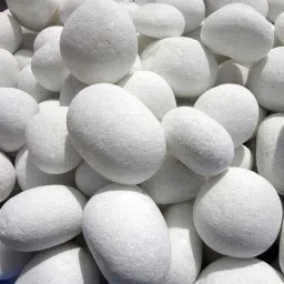 5Pcs Unpolished Shiny White Stone Pebbles For Garden/Outdoor/Indoor/Pots/DIY Regular Round Rock Stone-3