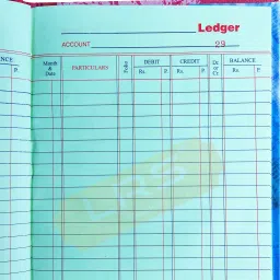 lrs Ledger Account Book Short Size - 21 * 17 cm - 80 GSM Ledger Paper - 100 Pages - Pack of 1 - 0-Part Ledger Account Book image 3