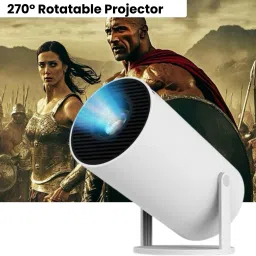 SACRO Smart Projector for Home 4K Support Rotabable Design withApp Netflix,YouTubeY333 (4500 lm / 1 Speaker / Wireless / Remote Controller) Portable Projector-3