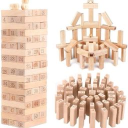 Jenga Timber Tower Tumbling Game for Kids and Adults, Wood Block Game Classic (Big)-21