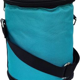 Sea Green P.U Double Decker Tiffin Bag Waterproof Lunch Bag-image-55