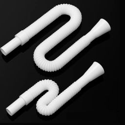 (P OF 2) PVC HOSE PIPE FOR WASH BASIN/ SINK 1.87 PVC Kitchen Pipe for Sink/ Waste/ Wash Basin Expandable & Flexible Drain Pipe Hose Pipe-image-72