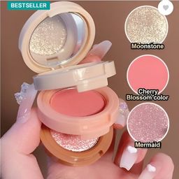 3 in 1 Blusher Highlighter Eyeshadow Palette Kit Highlighte Highlighter-29
