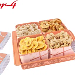 sunlife - Astor 4 Multipurpose Set - 4 Bowls With Tray - Gifting Bowl, Tray Serving Set image 4