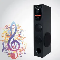 TOPLUS ORG-01A5 Bluetooth Tower Speaker System USB, AUX, LCD Display (Black) 80 W Bluetooth Tower Speaker image 2