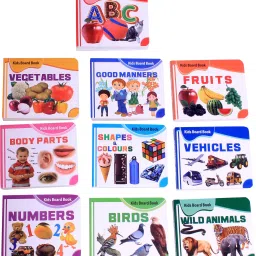 Educational Pocket Books Set Of 10 - Alphabets, Fruits, Vegetables, Wild Animal, Vehicle, Good Manners, Body Parts, Shapes & Colours, Numbers, Birds-picture-4