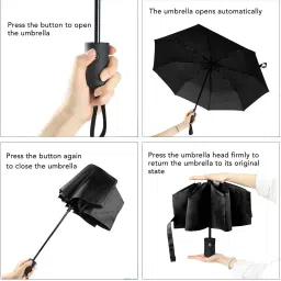 shoppoworld mbrella Automatic Open and Close Function with Sunscreen Classic Folding and Strong Water Resistant, Sun & UV Rays Protection Umbrella Umbrella image 4