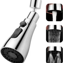 Faucet head Universal Kitchen Faucet 3-Function Pull Down Sink Sprayer Tap Extender for Kitchen Sink, Flexible Faucet with Tap Extension Aerator Foam Flow Faucet-19