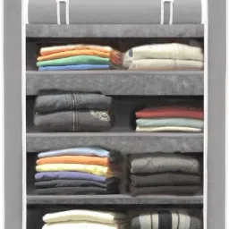 Multipurpose Storage Rack, 4 Layer PP Collapsible Wardrobe-image-72